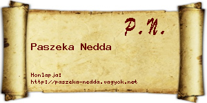 Paszeka Nedda névjegykártya